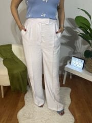 PALAZZO %100 COTTON BEYAZ PANTOLON