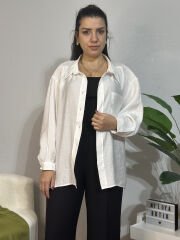 Oversize Beyaz Gömlek