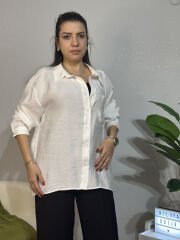Oversize Beyaz Gömlek