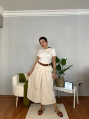 CASEY %100 PAMUK ETEK EKRU