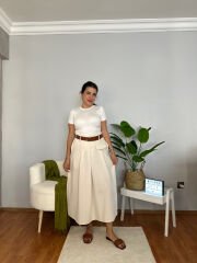 CASEY %100 PAMUK ETEK EKRU