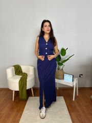 EVA ETEK-YELEK TAKIM LACİVERT